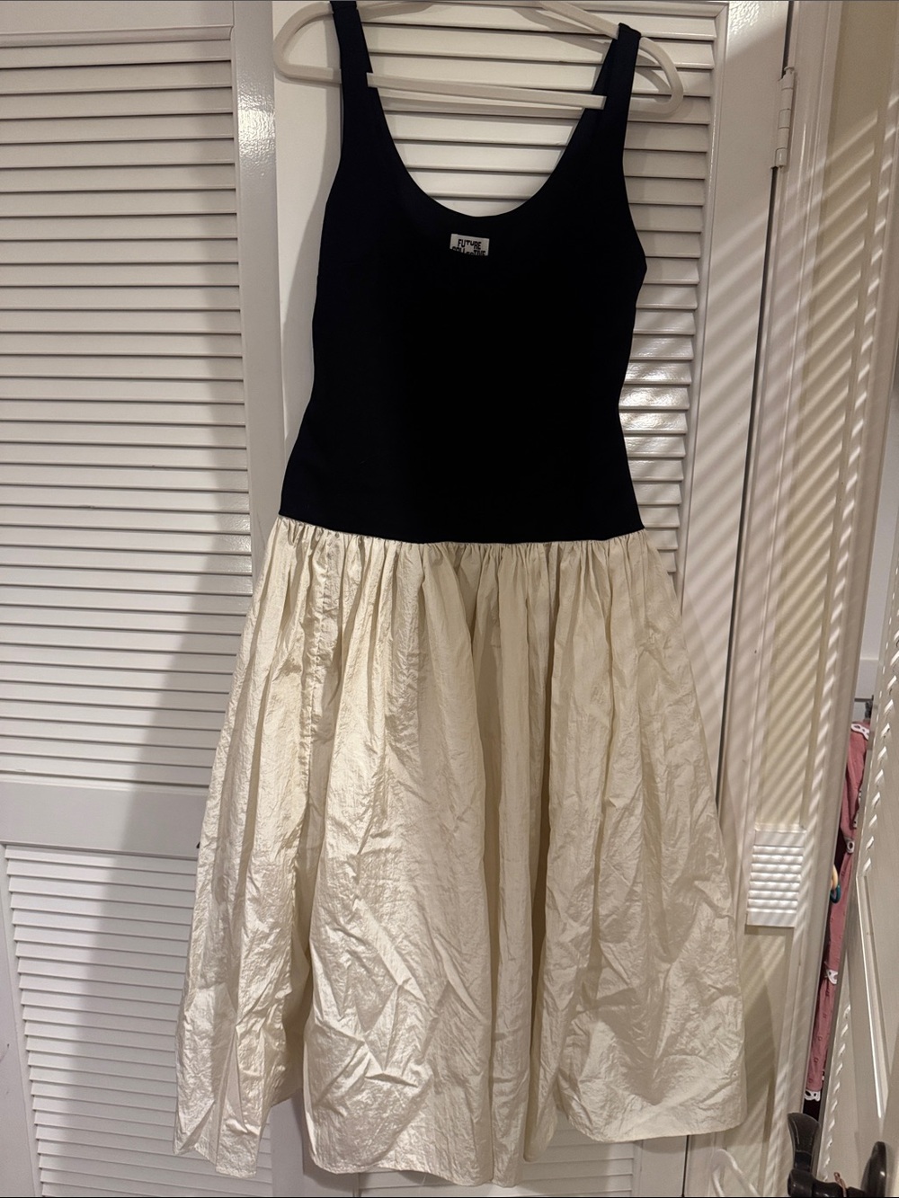Target Future Collective Black & Cream Sleeveless Fit-and-Flare Dress